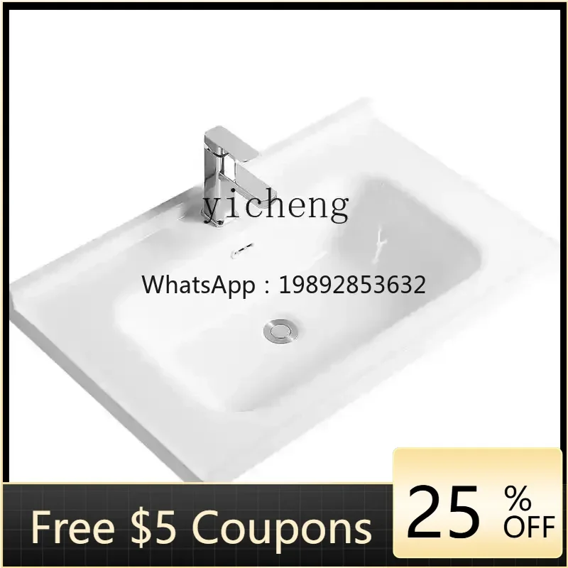 

FF integrated wash basin single bathroom cabinet universal toilet washbasin integrated countertop wash basin