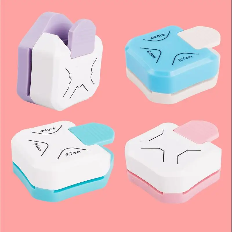 【C】3-in-1 Corner Rounder Cutter for Scrapbook Cards Crafts Metal Plastic Design Paper Edge Maker Tool
