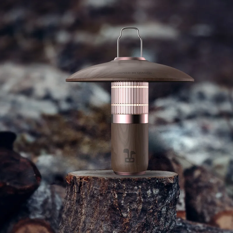 New Walnut Atmosphere Light Indoor and Outdoor Camping Camping Light with Flashlight Source Supply