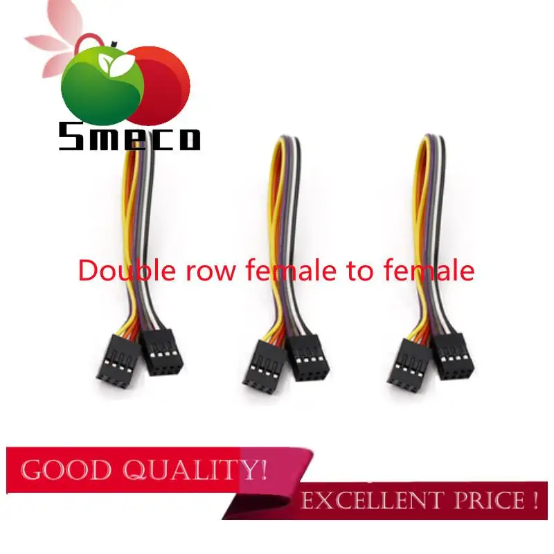 Five 20 cm double row DuPont wire DuPont plug 2.54mm jumper 2*2/3/4/5/6/7/8/9/10 pin P female