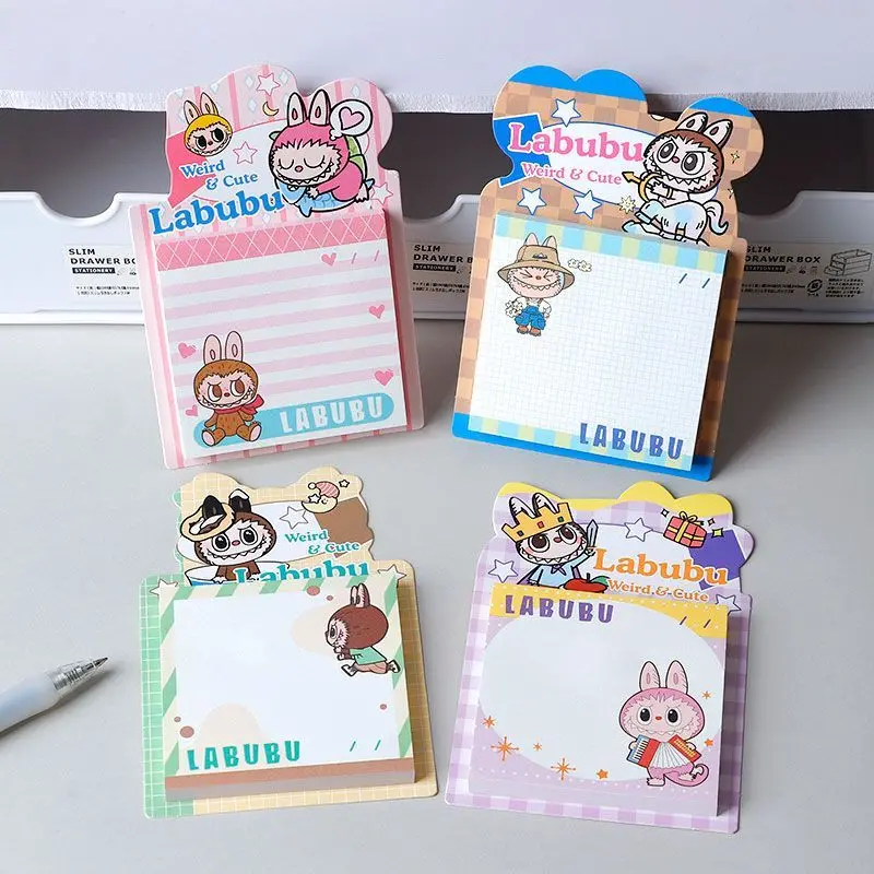 New Labubu Animation Character Peripheral Cartoons Cute Post-it Notes Creative Kawaii Student Sticky Notes Stationery Prizes