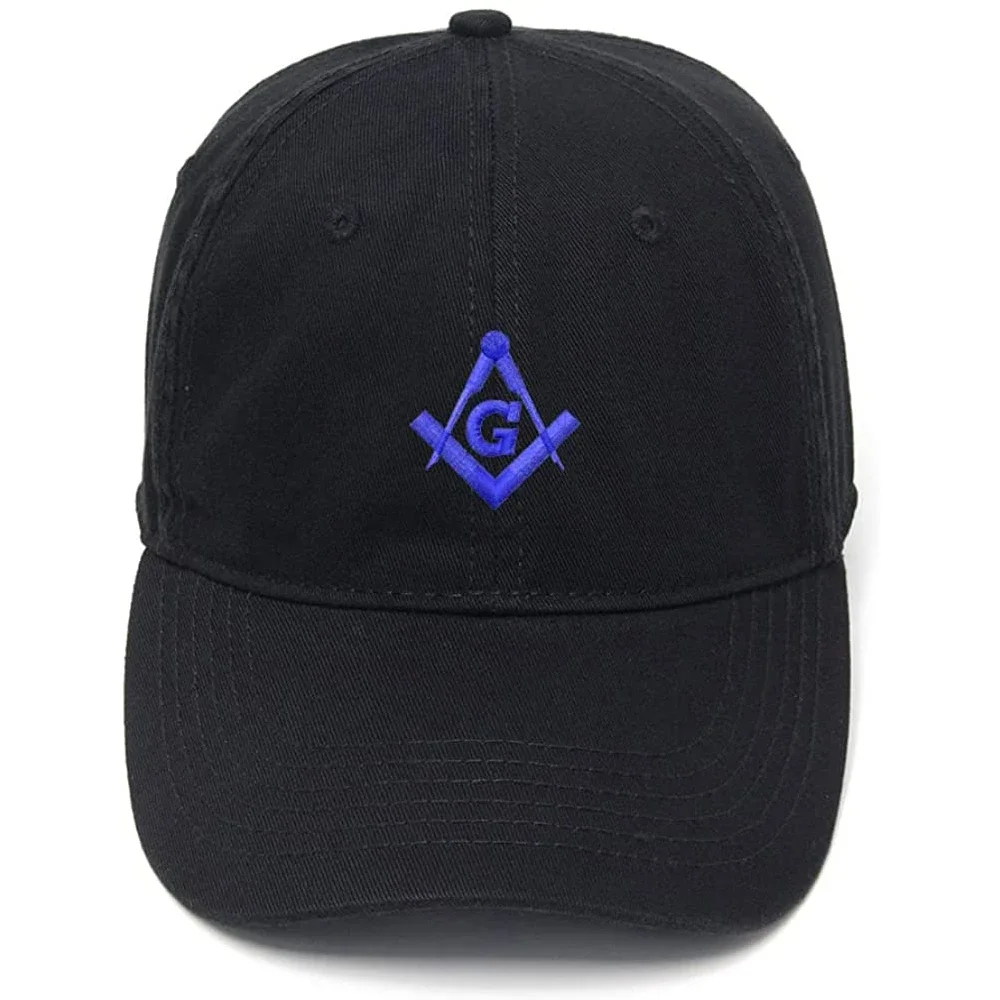 

Lyprerazy Men's Baseball Cap Square and Compasses Embroidery Hat Cotton Embroidered Casual Baseball Caps