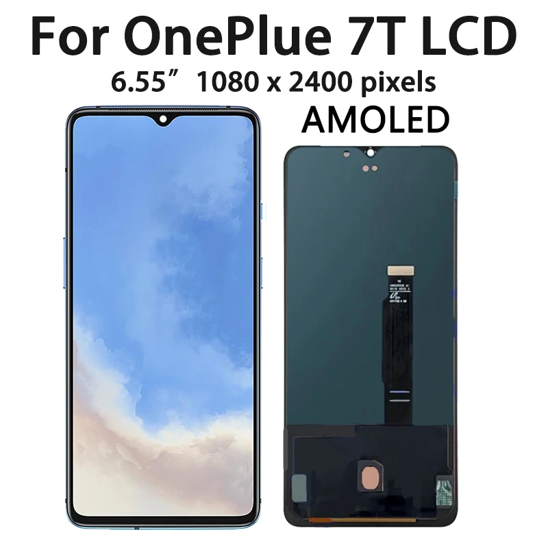 Tested For OnePlus 7T LCD 1+7T Display Touch Screen Digitizer Assembly Replacement Parts For One Plus 7T HD1901 HD190