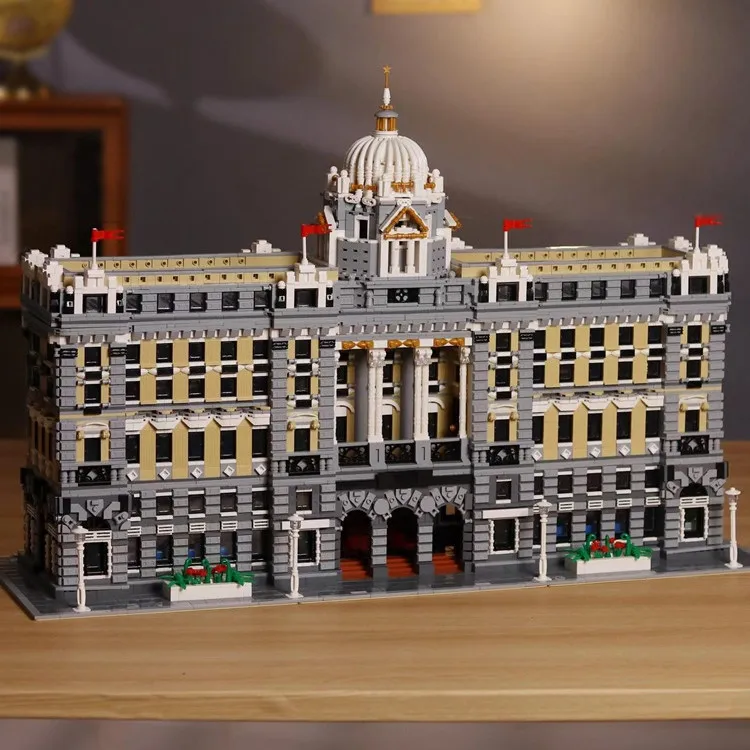 BaKa 33205 Streetview Shanghai HSBC Bank Кирпичи Архитектурная модель Развивающие игрушки для детей Подарки Наборы строительных блоков