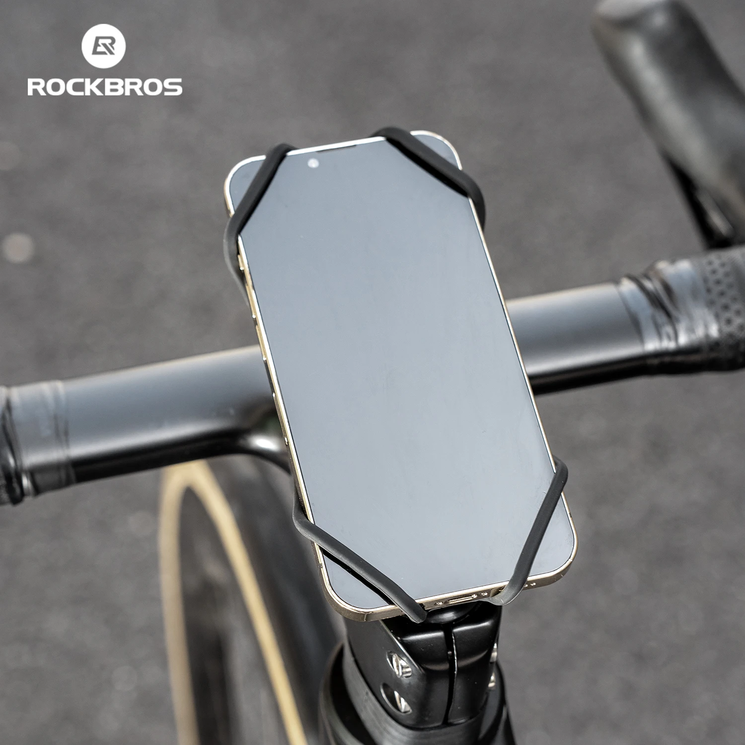 ROCKBROS Mobile Phone Holder Silicone Quick Release Navigation Bracket Road Bike Bicycle Driving Mobile Phone Holder