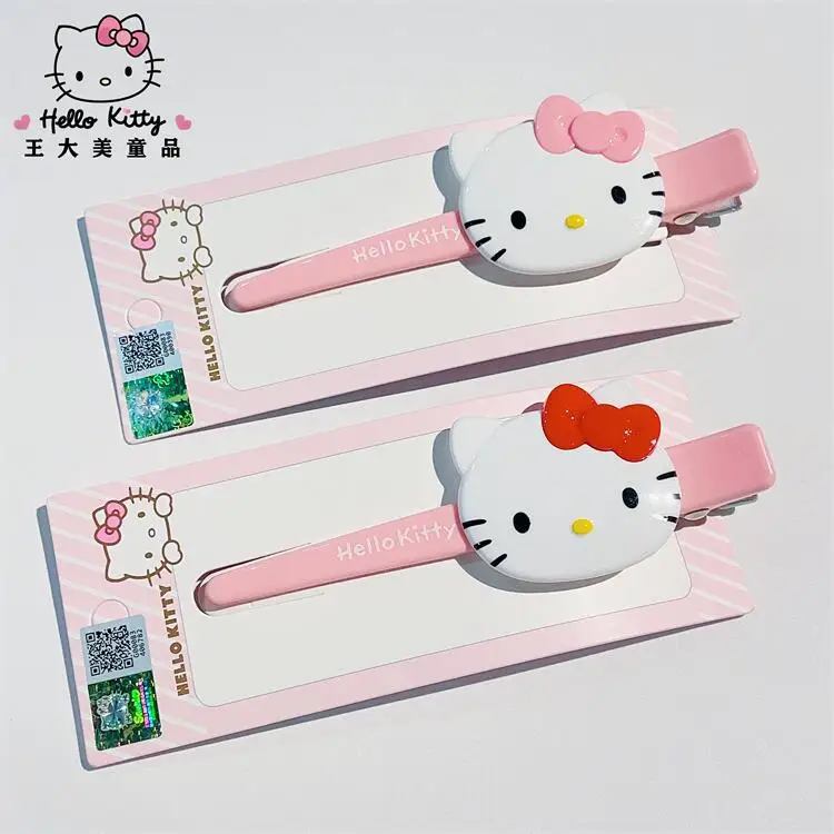 12Cm High Face Value Anime Hello Kitty Hairpin Sanrio Cartoon Cute Girl Heart Trendy Versatile Decorative Bangs Hair Clips Gift