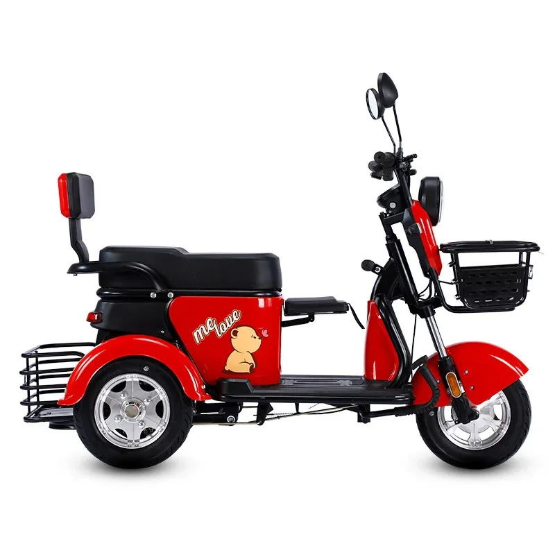 Electric tricycle 1000W72V20AH lithium battery adult electric motorcycle with storage basket electric tricycle for the elderly