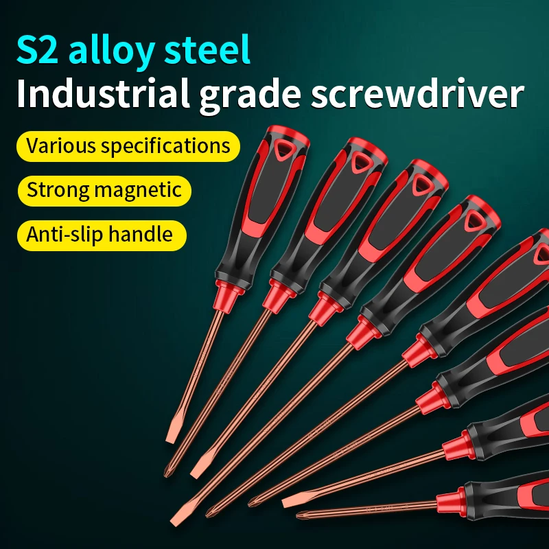 LUXIANZI 1/4/8Pcs Lengthen Screwdriver S2 Slotted Phillips Magnetic Bit For Household Car repair Hand Tool Precision Screw Drive