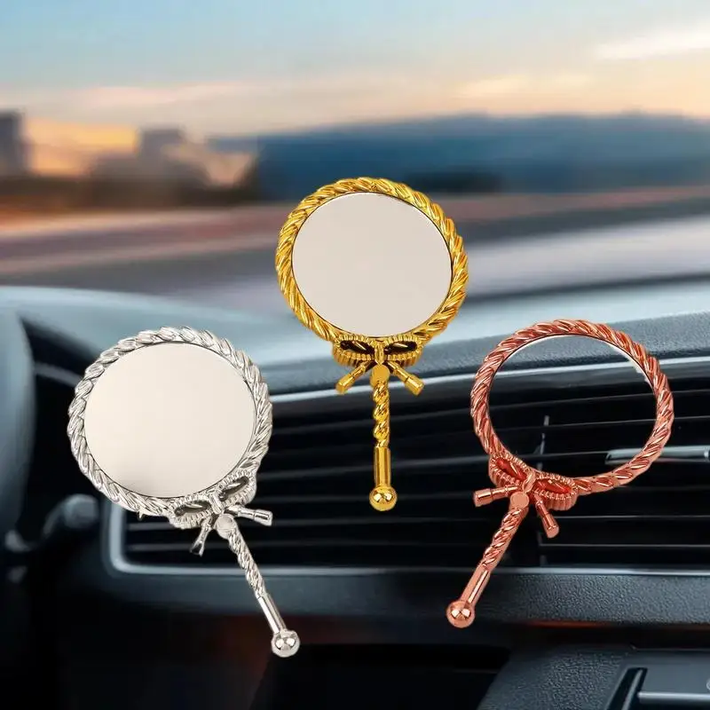 Vintage Handheld Makeup Mirror European Style Portable Noble Ancient Court Beauty Tool for Personal Grooming