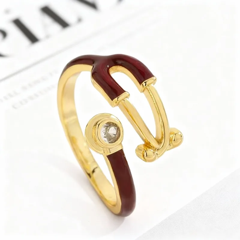 

Creative New Stethoscope Ring - European American Fashion Niche Personality DIY Medical Equipment Style Hand Jewelry Accessory