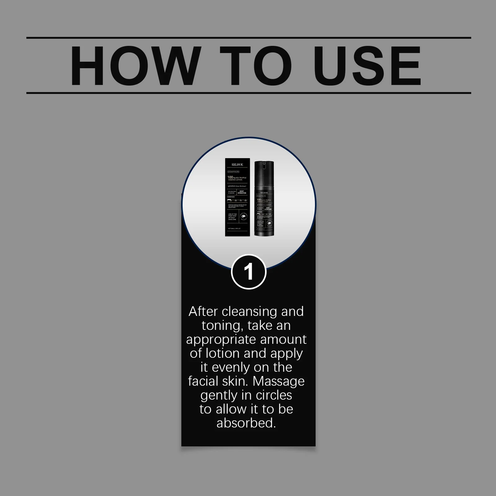 Lozione idratante idratante per il viso al tartufo nero da 50 ml per una pelle rassodata e luminosa