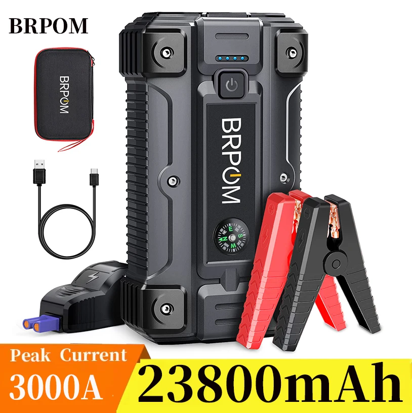 

2024 Car Jump Starter 3000A Car Battery Charger Emergency Power Bank Booster for 12V Gasoline and Diesel Vehicles Starting