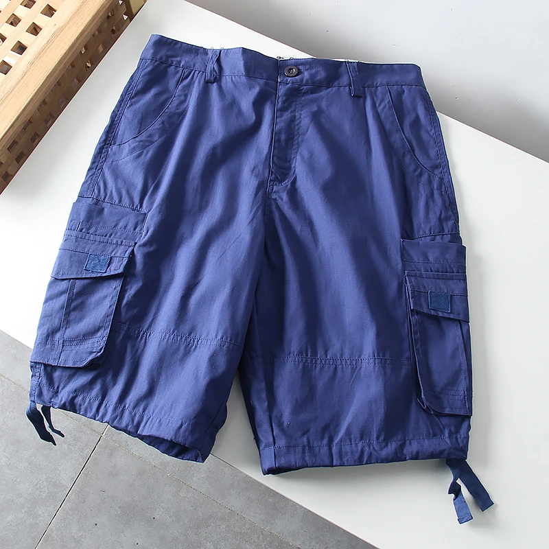 

Удобная дышащая хлопковая мужская повседневная рабочая одежда Sle Summer Faion, прямые брюки с пятью капешками и водной талией