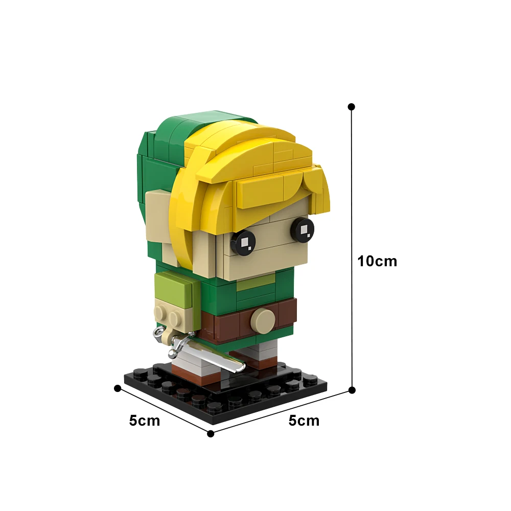 MOC-décennie s de construction de modèle de beurre de lien de jeu, cadeau de jouet de brique assemblé, saut d'aventure, Rick Knight, BrickheadZ