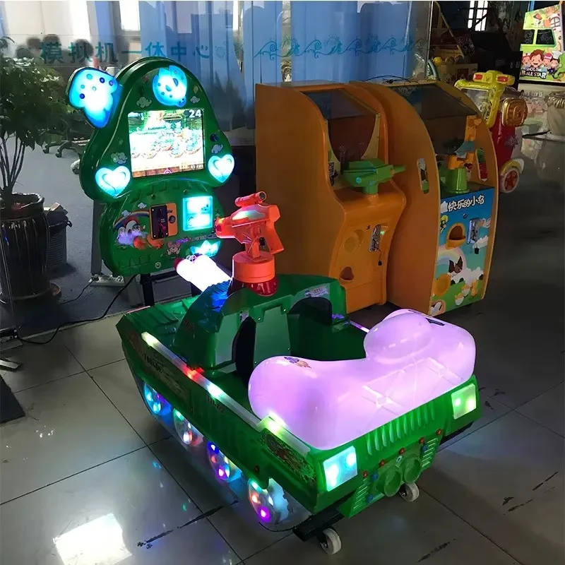 Amusement Coin Operated Shoot  tank Kids Video Games Electronic tank Shooting Kiddie Rides