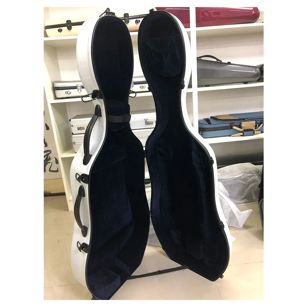 Professional White Glass Fiber Cello Case for Sale