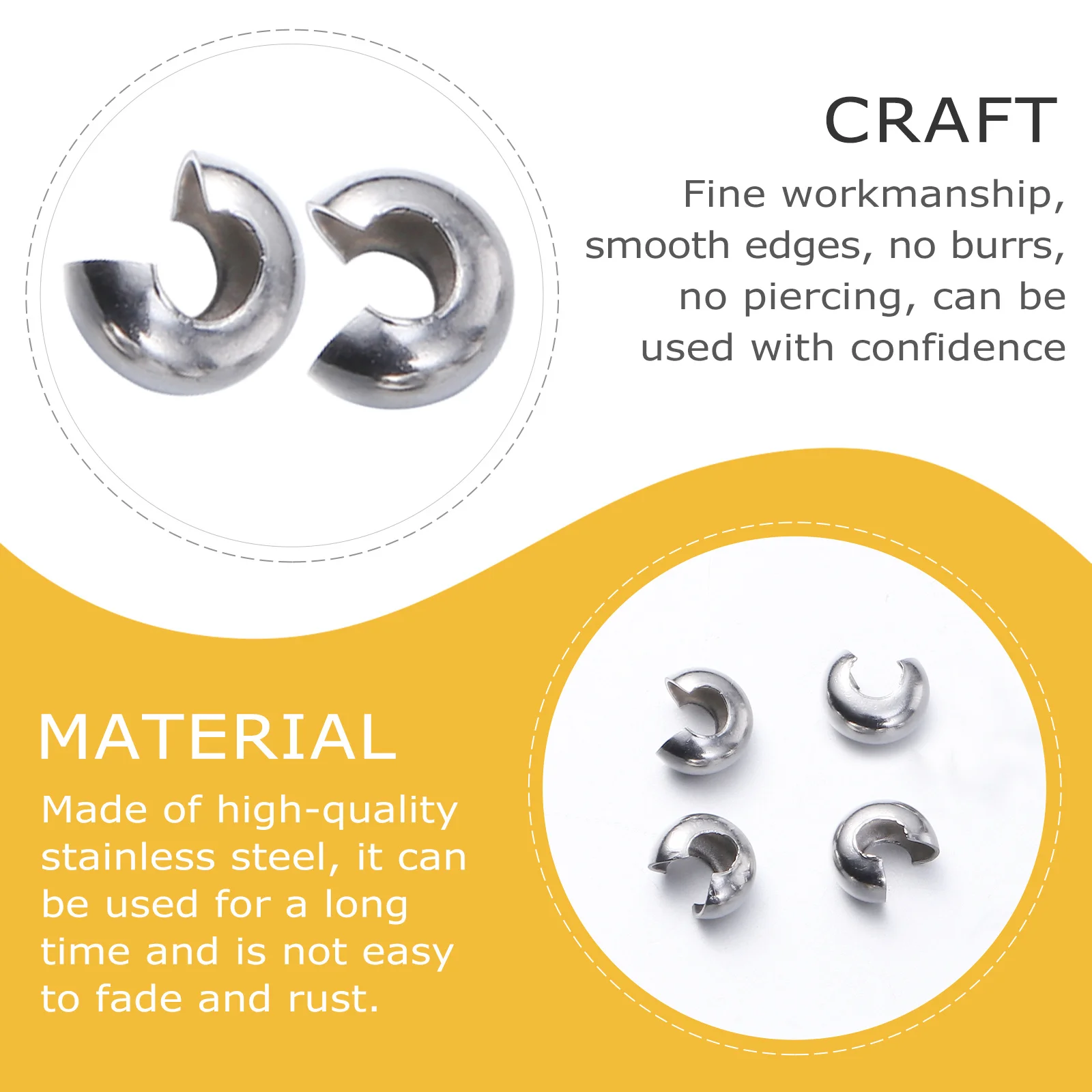 

200Pcs Stainless Steel Bracelet Buckles Rust Resistant DIY Jewelry Hooks for Craft Chain Key Chain Connector Components