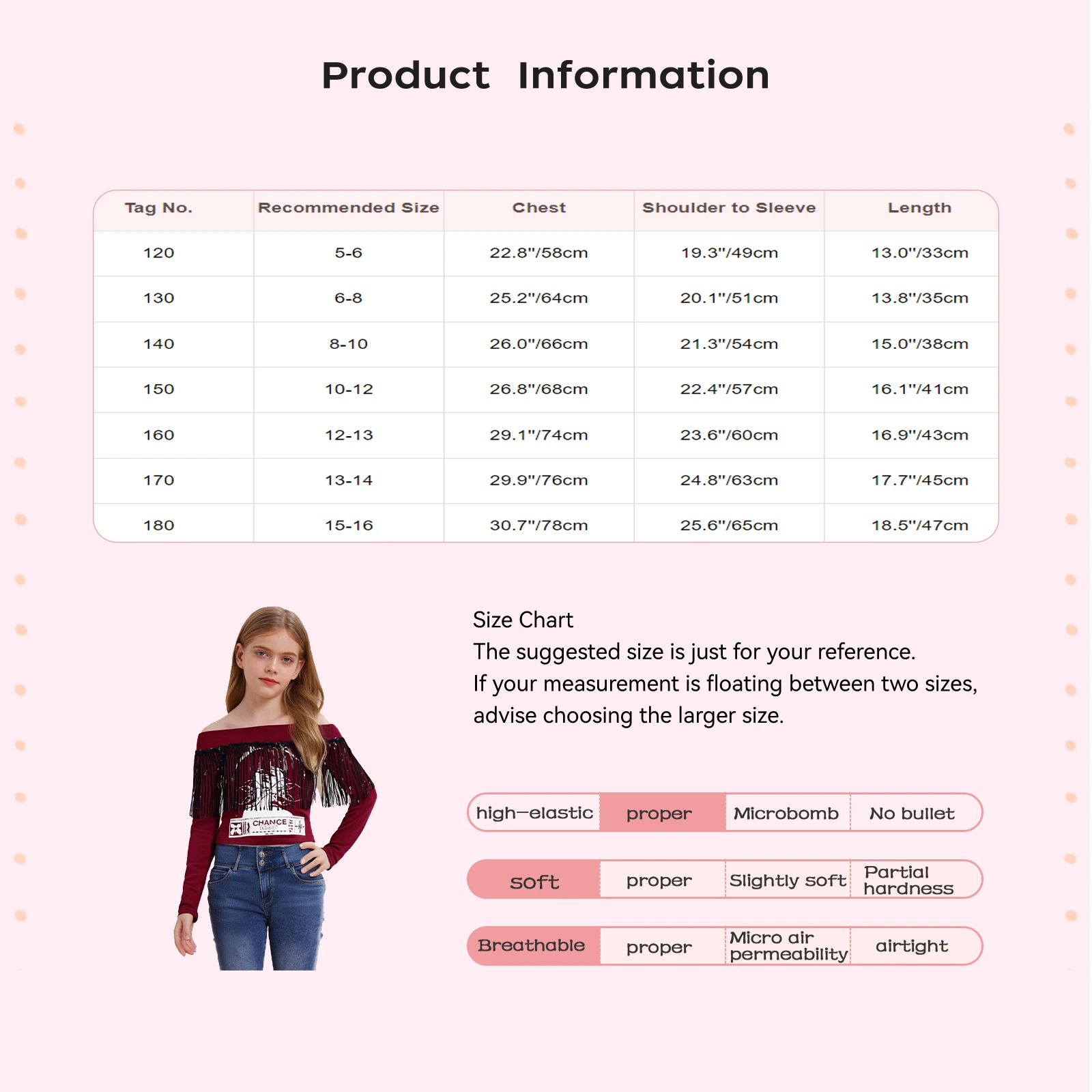 Kinderen Meisjes Hiphop Jazzdans Kostuum Glanzende Pailletten Kwasten Gedrukt Top Off-Shoulder Katoen Lange Mouw Mode streetwear