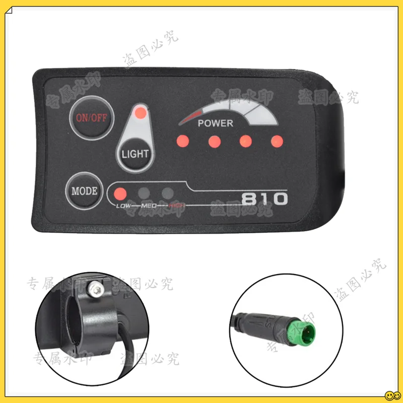 

6PIN S810 E-Bike Meter LED Display IP65 48V for Electric Bike Electric Bicycle Meter