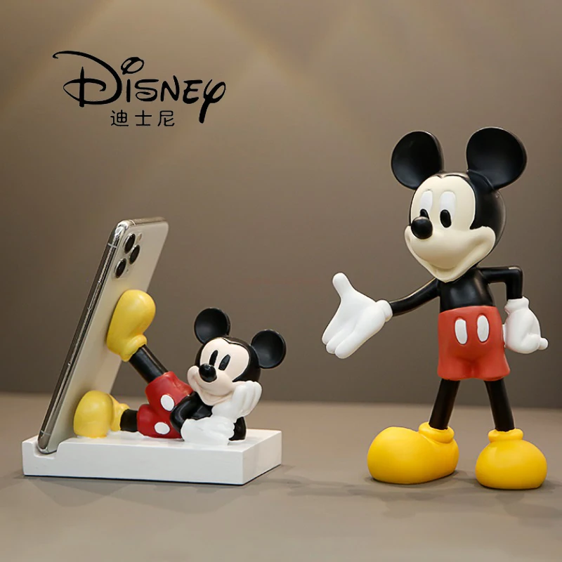 Disney Mickey Mouse Minnie Sitting Mobile Phone Support Cartoon Cute Ipad Tablet Bracket Children's Gift Furniture Decoration