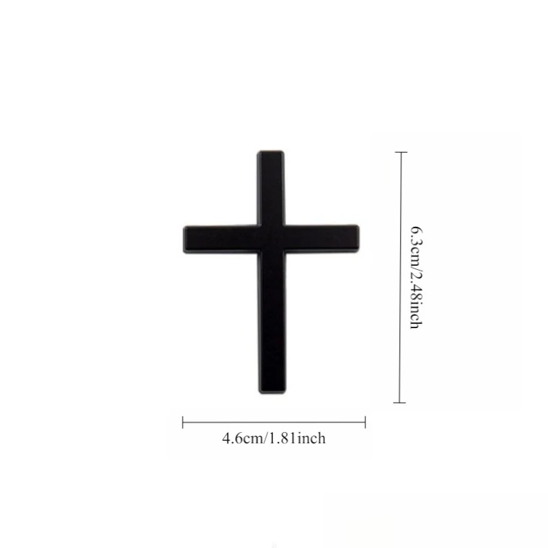 1pc 3D Metal Cross Car Sticker Used for Personalized Decoration and Scratch Covering on the Rear and Sides of the Car