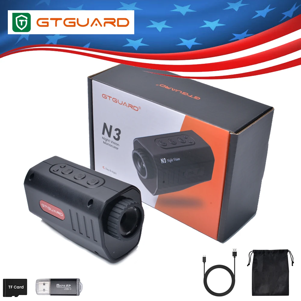 

[Genuine] GTGUARD N3 Night Vision Monocular Goggles 4K HD IR Night-Vision Device 5X Digital Zoom Outdoor Hunting Bird Watching