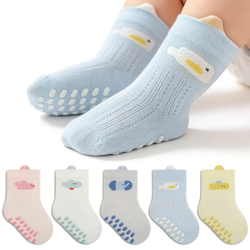 

Non-Slip Baby Socks Cute Cartoon Animal Design Soft Cotton Breathable Infant Toddler Socks with Grips for Newborns 0-36 Months
