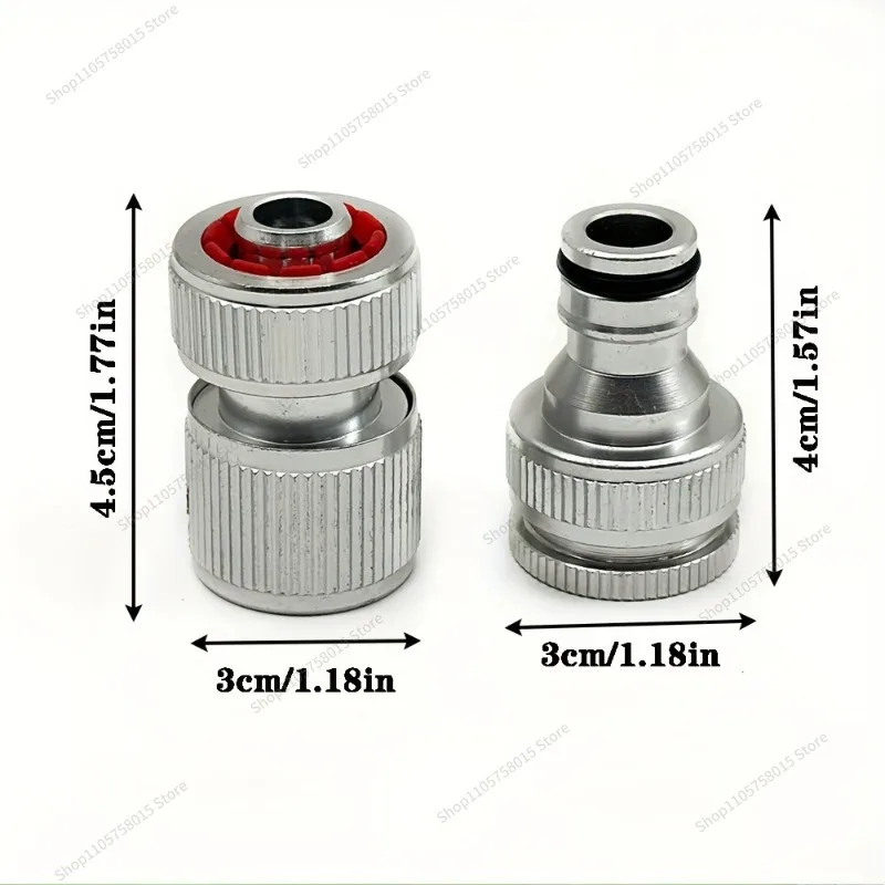 For aluminum alloy 4-point quick connector, silver aluminum 4-point quick faucet connector