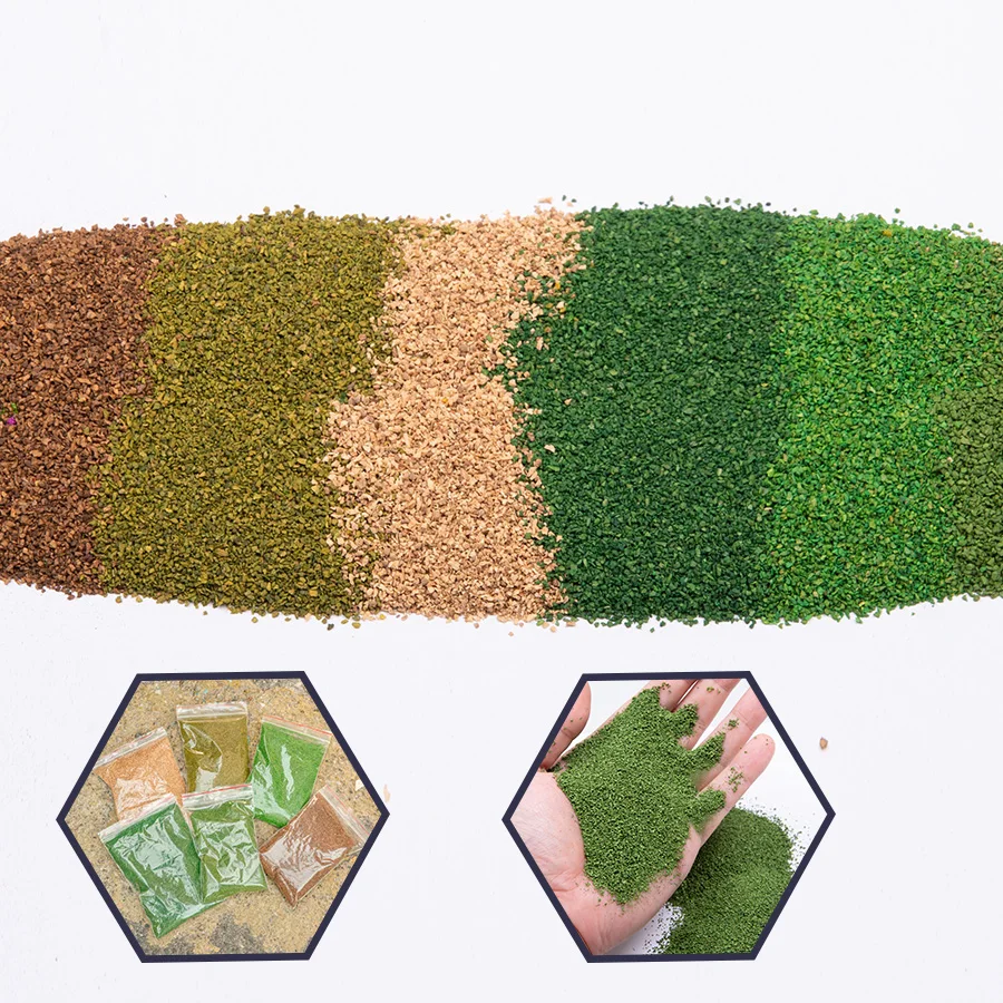 30G Diy modelado Terrain Power árbol de madera en polvo diseño de tren ferroviario paisaje militar hacer árboles materiales para Diorama