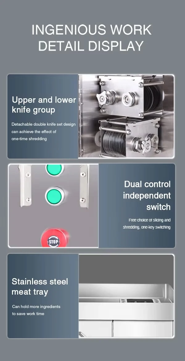 3KW Stainless Steel Commercial Cutting Machine Automatic Commercial Meat Commercial  Multi-Function Vegetable Machine L-2YS