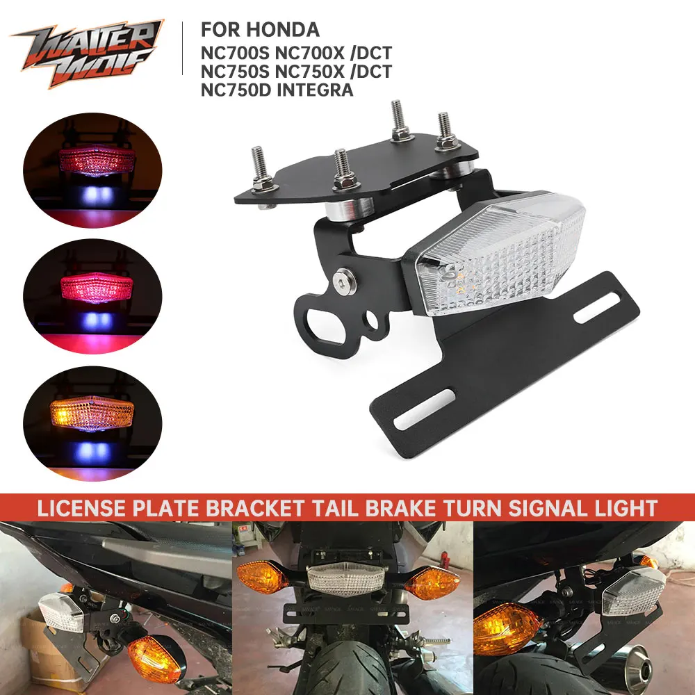 

Хвостовой аккуратный держатель номерного знака для Honda NC700S NC700X NC750S NC750X DCT NC 700 750 D/X/S 2012-2015 Задний тормозной указатель поворота