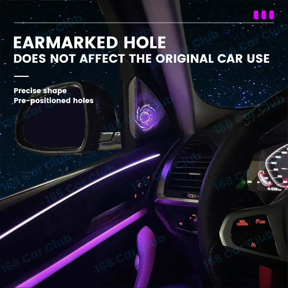 11 Colour Ambient Lights For BMW New X3 IX3 X4 G01 G02 Car LED Speaker Cover Midrange Tweeter HiFi Music Stereo Horn Decorate