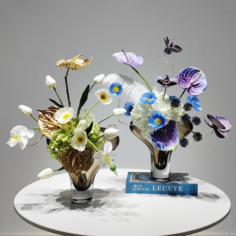 high-end simulated flower art living room coffee table bar table hotel restaurant front desk box decoration ornament