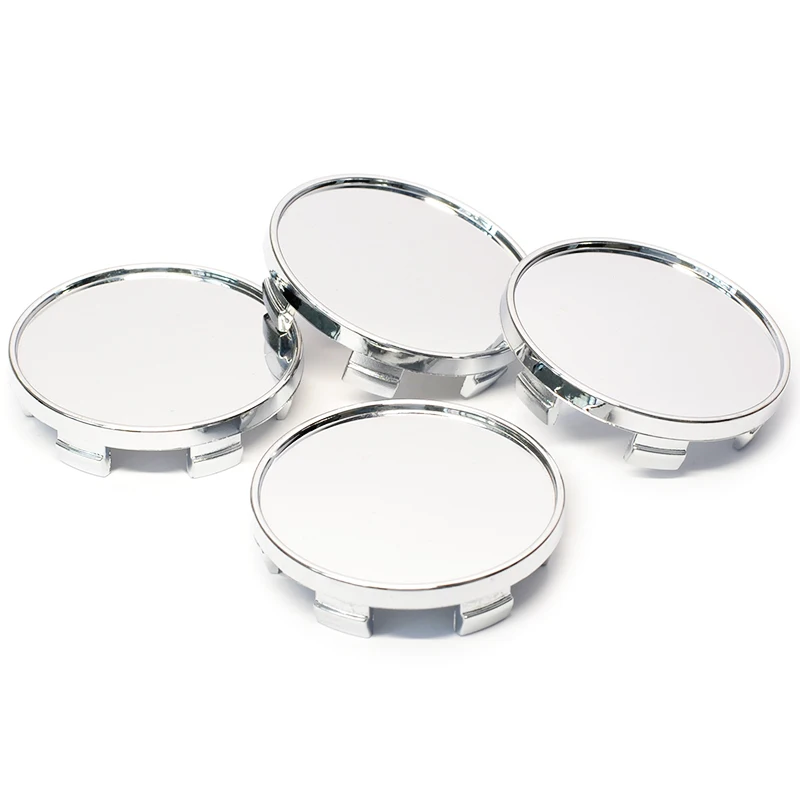 4PCS Blank No Logo 54mm Fit 50mm Flat Car Sticker Wheel Center Caps for Altima Maxima Murano Quest 2004-2010 Chrome ABS Hubcaps