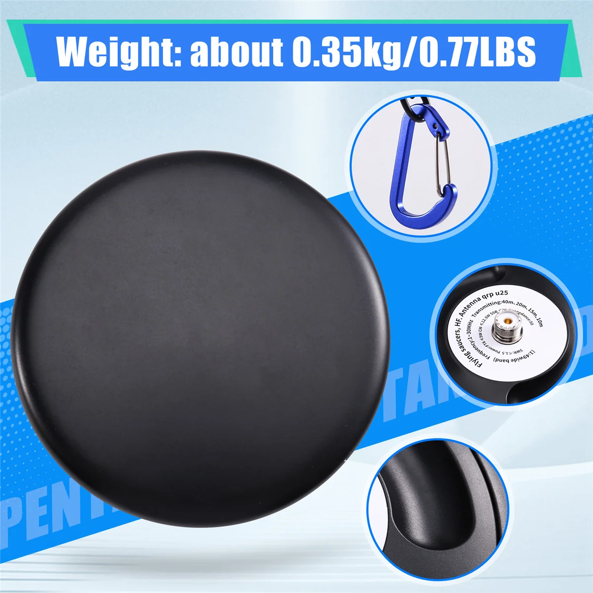 

AT59 1-30 МГц 25 Вт Дисковая ВЧ-антенна QRP U25 Коротковолновая антенна с низкой мощностью для любителей радио