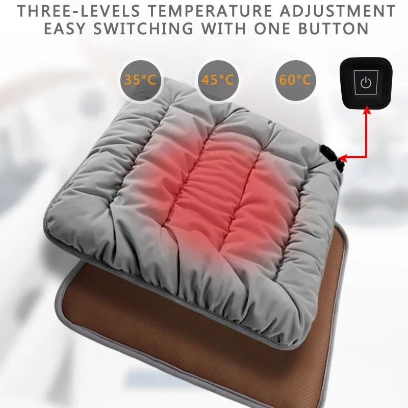 Xiaomi Youpin Car Heated Cushion Seat Warm Massage Cushion Graphene Fast Heating Low Consumption Cushion Household Products