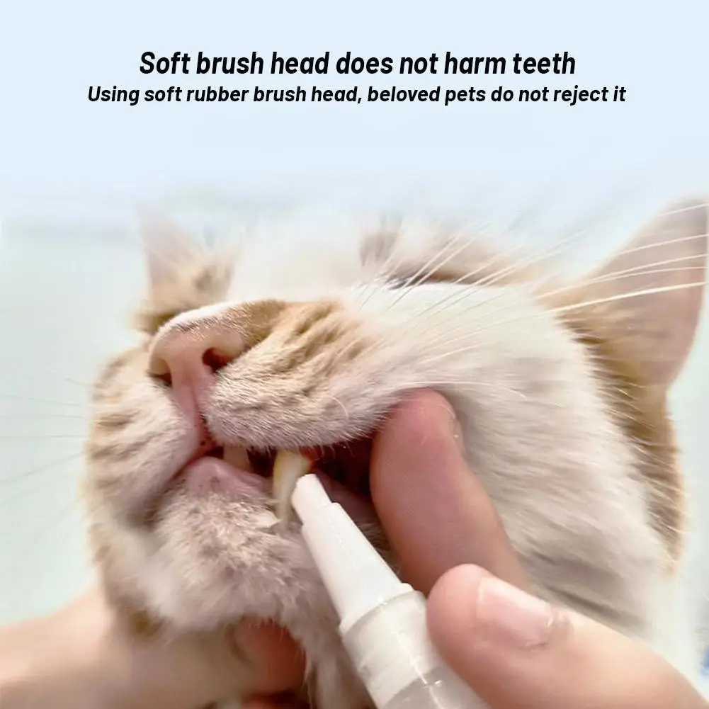 Pet Toothbrush Pen Teeth Cleaning Tool Cat Tartar Dental Stones Remover Fresh Breath Reduce Tooth Calculus Dog Oral Cleaning Pen