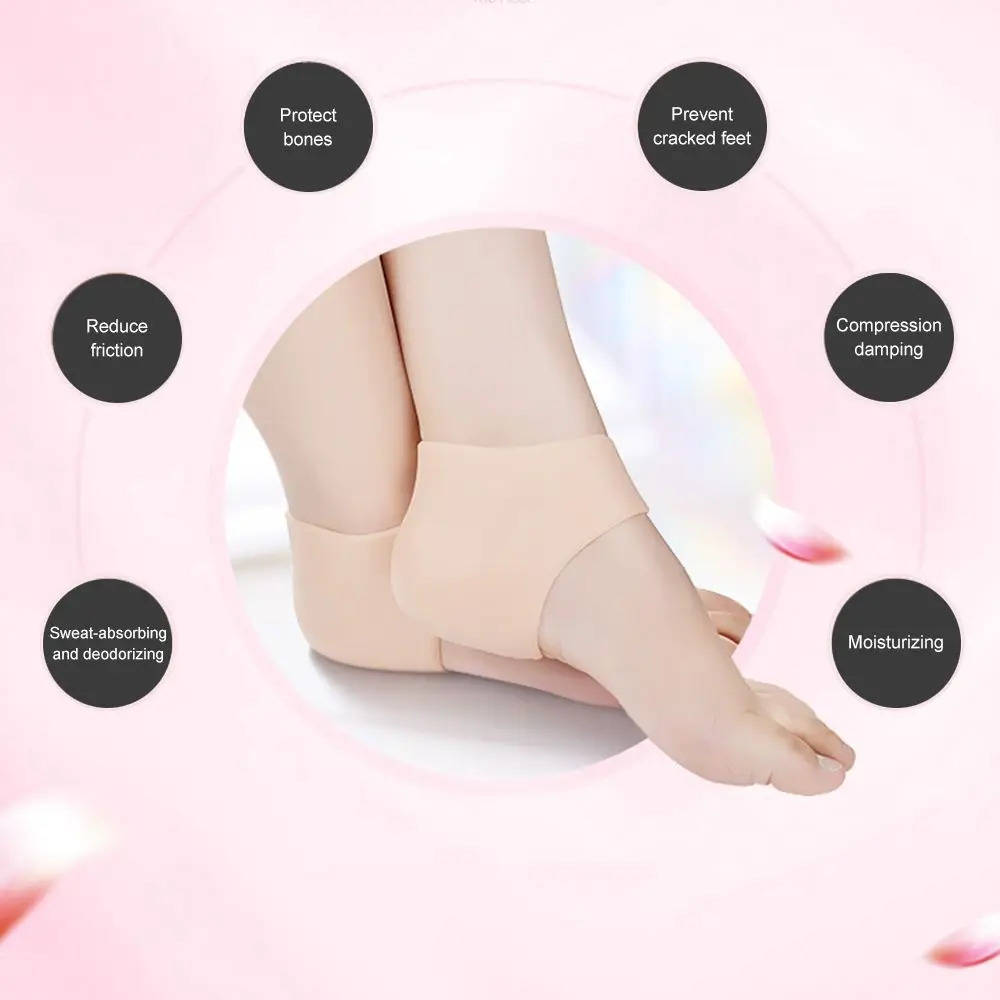 通気性保湿アンチひび割れ乾燥亀裂治癒シリカゲルひび割れ足修理ヒールプロテクター足保護ヒールガード