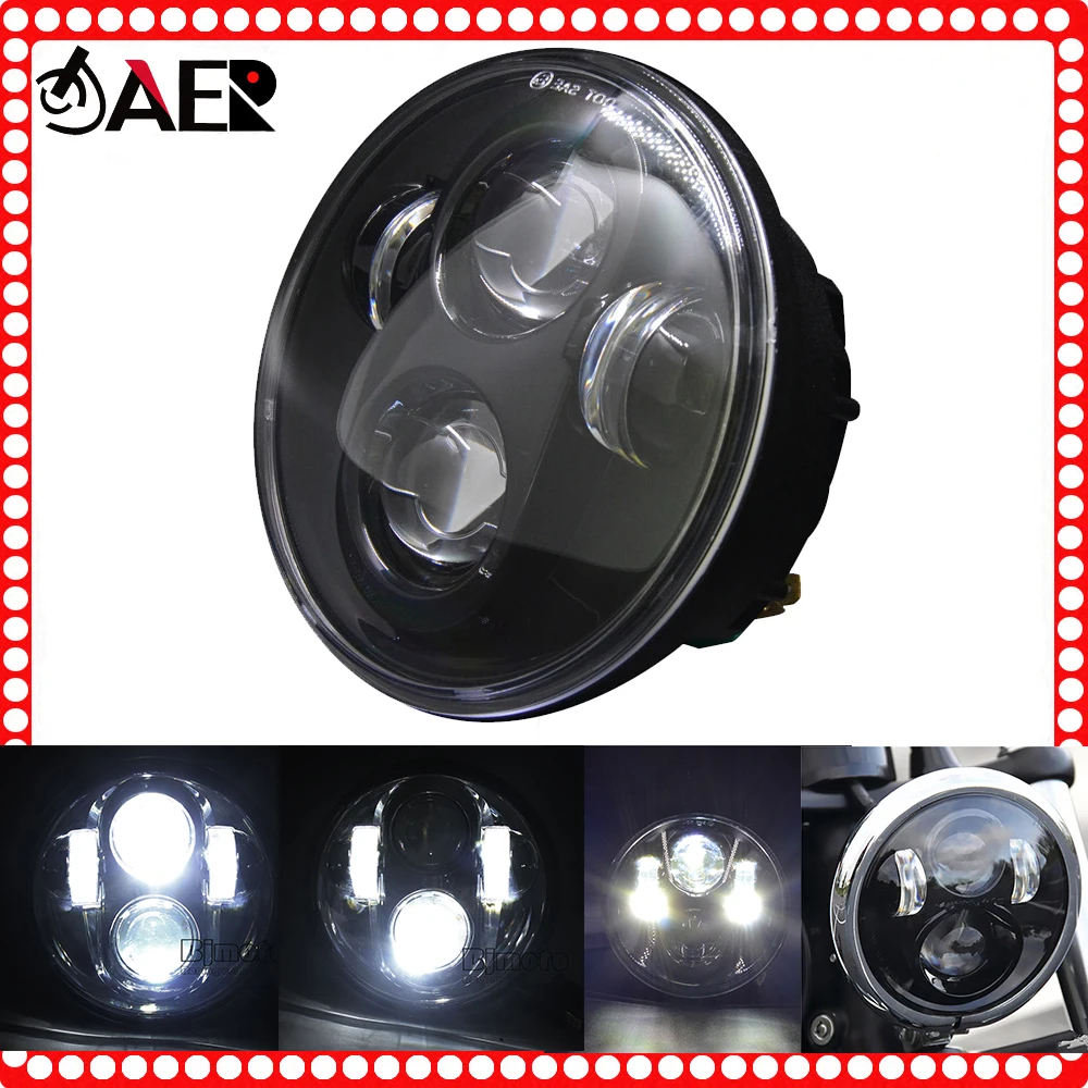 

5.75" LED Motorcycle Headlight for Harley Sportster 1200 XL1200L Custom XL1200C 883 XL883 883L XL883R 48 Headlamp Lights