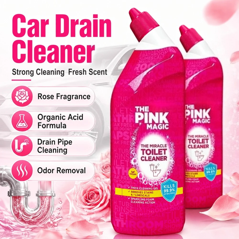 Car Drain Cleaner For Universal Vehicles Strong Stain Odor Remover Drain Pipe Cleaning Liquid Auto Maintenance Care Accessories