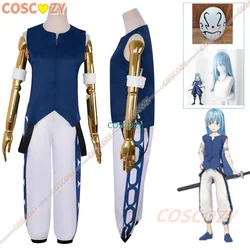 Unisex Anime Cos Time I Got Reincarnated Slime Rimuru Tempest Cosplay Costumes Halloween Christmas Party Sets Blue Uniform Suits
