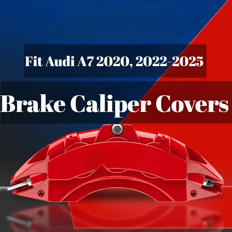 Aluminum Brake Caliper Covers, Fit Audi A7 2020, 2022-2025, Brake Modification, Minimum Wheel Size: R19, R20 Brake System