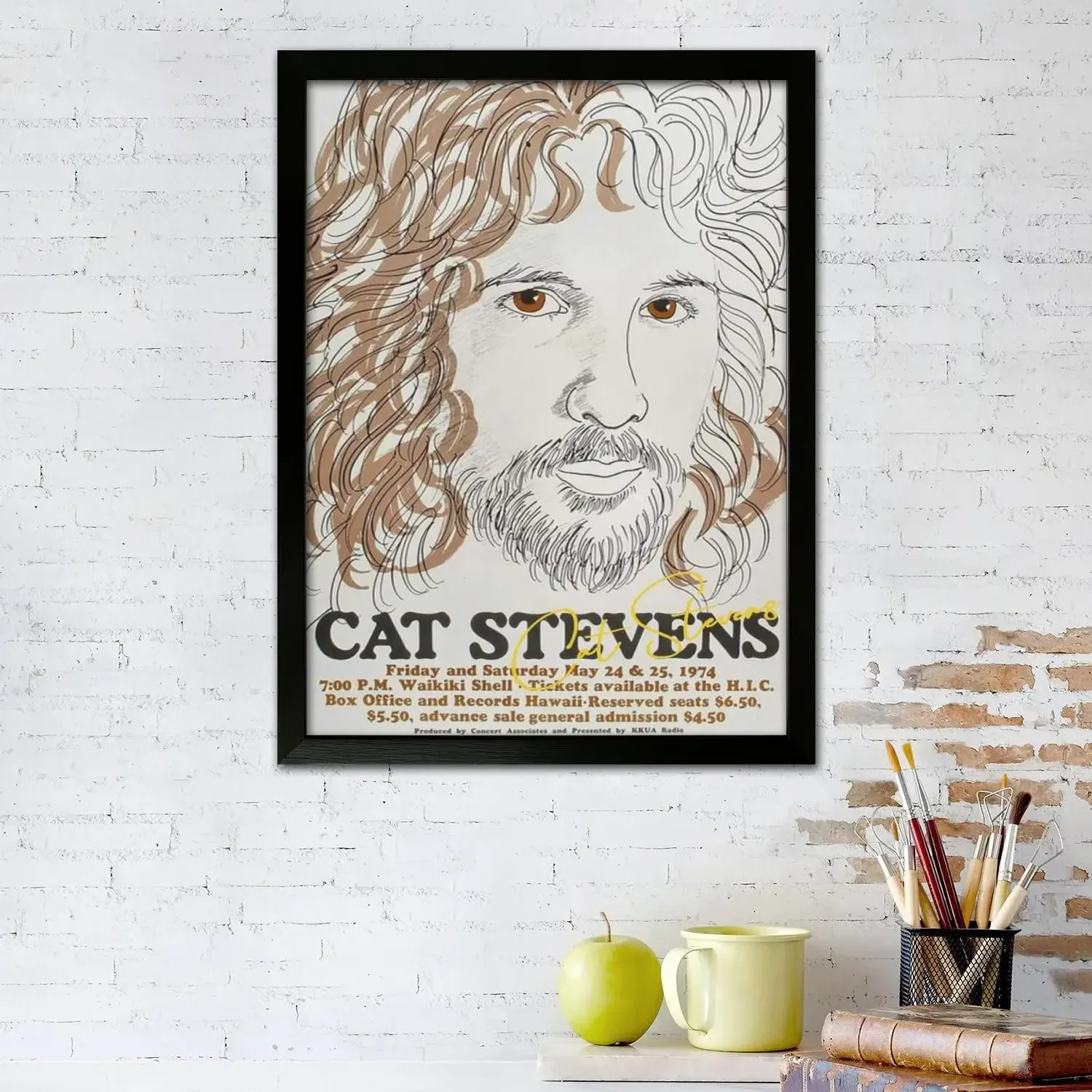 Cat Stevens Band Canvas Art Poster, Wall Art Picture Print, Modern Family Bedroom Decor Posters,Decorative painting