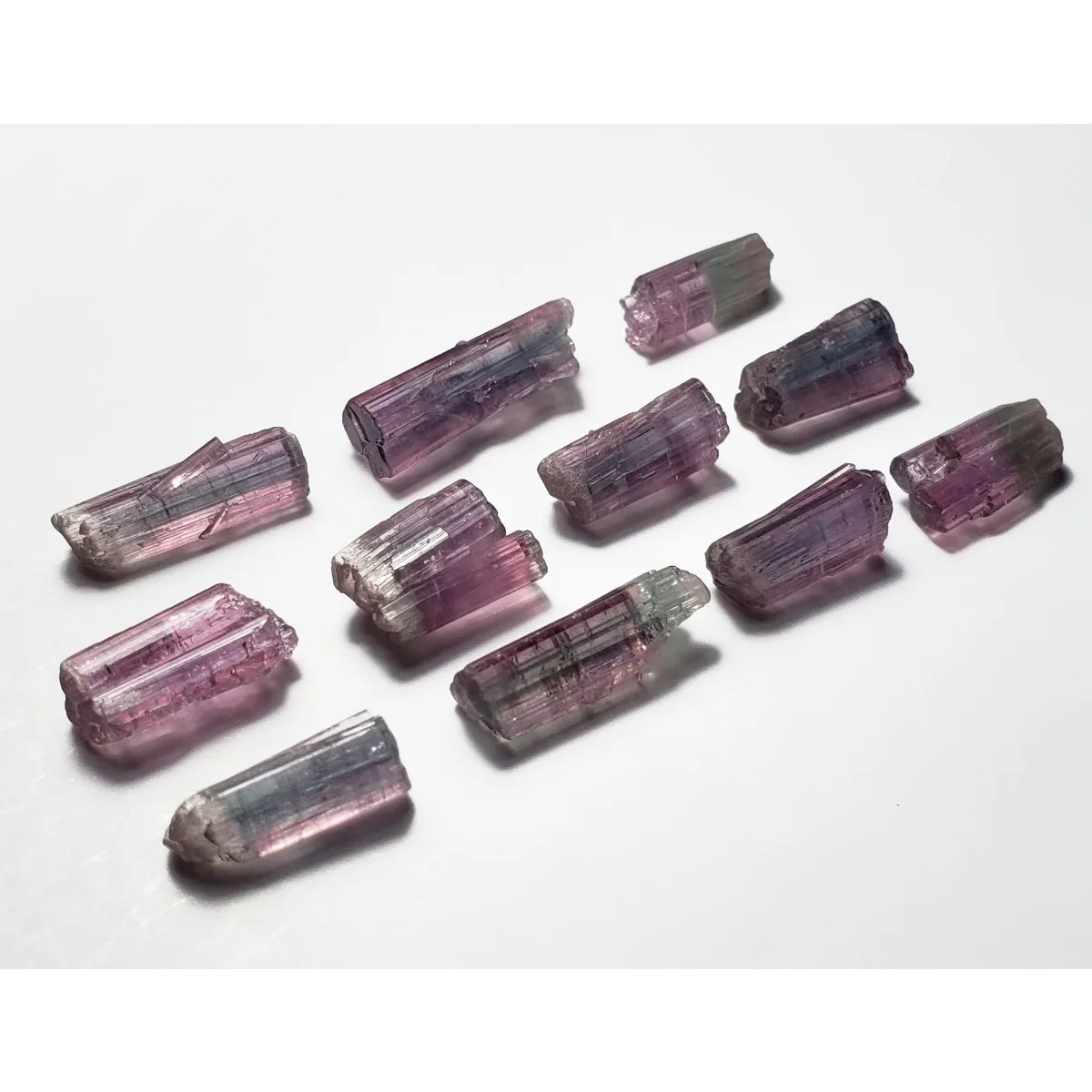 Brazilian Elbaite Crystal Points, 10g 5-15mm Multi-Color Stones, Display Box for Desk Decor & Natural Stone Collection