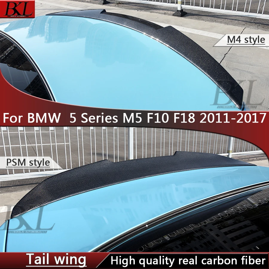 

For BMW 5 Series F10 F18 530i 520i M5 F10 Carbon Fiber Spoiler Shunt Rear Tail fins Duckbill Car Wing Retrofit the rear wing
