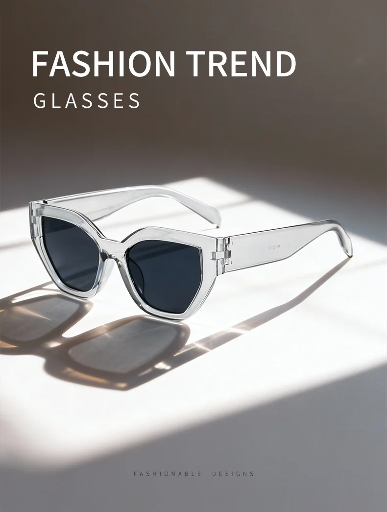 1 Stück personalisierte, modische Cat-Eye-Sonnenbrille mit dickem Rahmen, trendig und cool, für den Urlaub, UV-Schutz