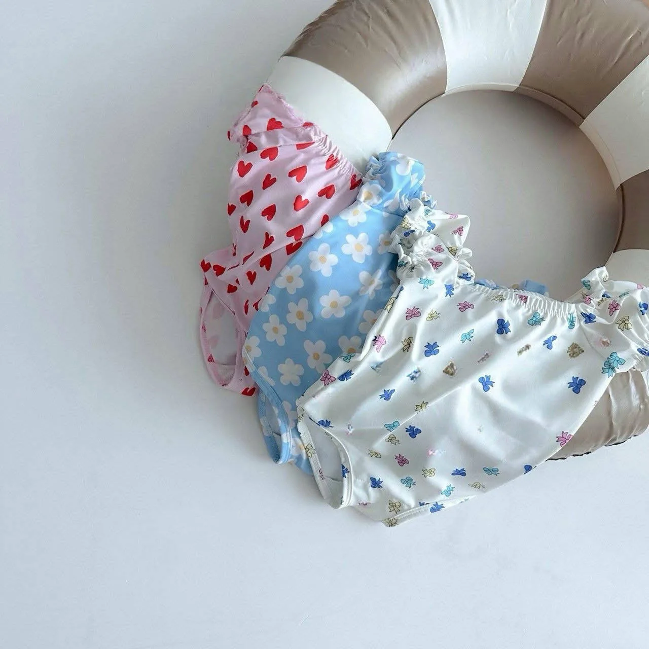 جديد ملابس السباحة الطفل 2025 الصيف الكورية Ins الرضع بذلة شاطئ البحر تسلق دعوى ملابس السباحة مع قبعة #4