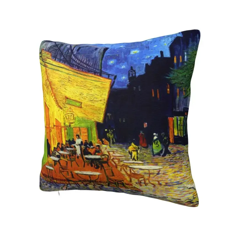 Cafe Terrace At Night Cushion Cover Vincent Van Gogh Painting Soft Cute Throw Pillow Case for Sofa