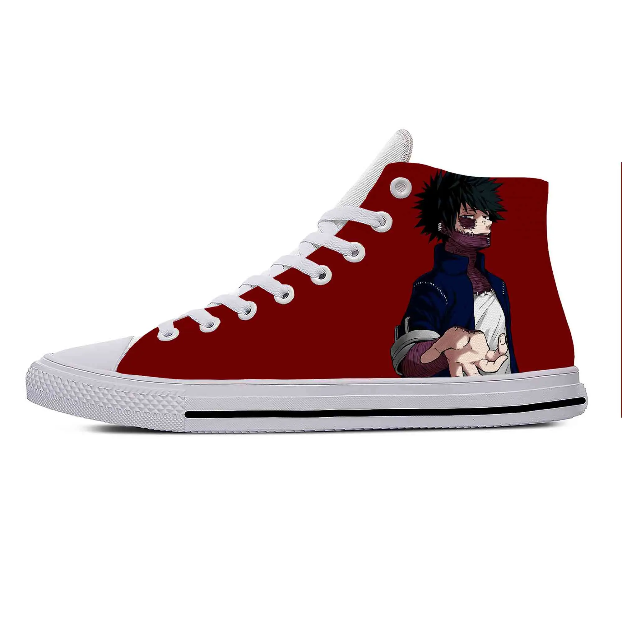 Anime Cartoon Manga Comic My Hero Academia Dabi Casual Cloth Shoes High Top Lightweight Breathable 3D Print Men Women Sneakers