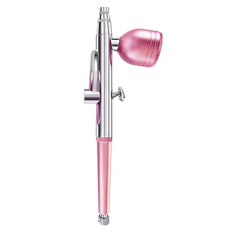 

ABFA 2X Portable Single Action Airbrush 0.3Mm Nozzles Spray Airbrush Pen For Model Cake Nail Car Painting Beauty Inkjet-Pink